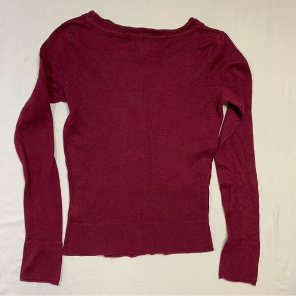 Aero Burgundy Cardigan Sweater Women’s Medium Academia School Hermione Hogwarts - Picture 5 of 8